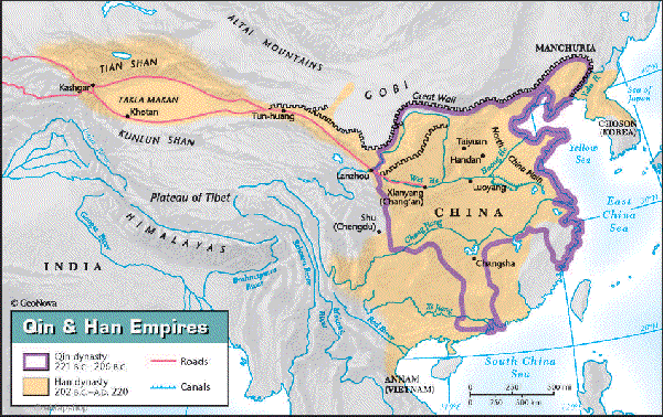 map of han china