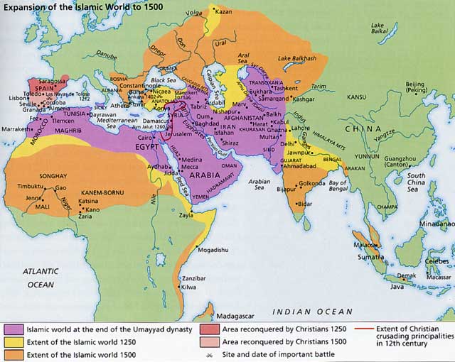 map of islamic world