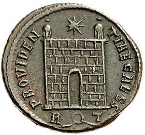 ae coin of crispus reverse