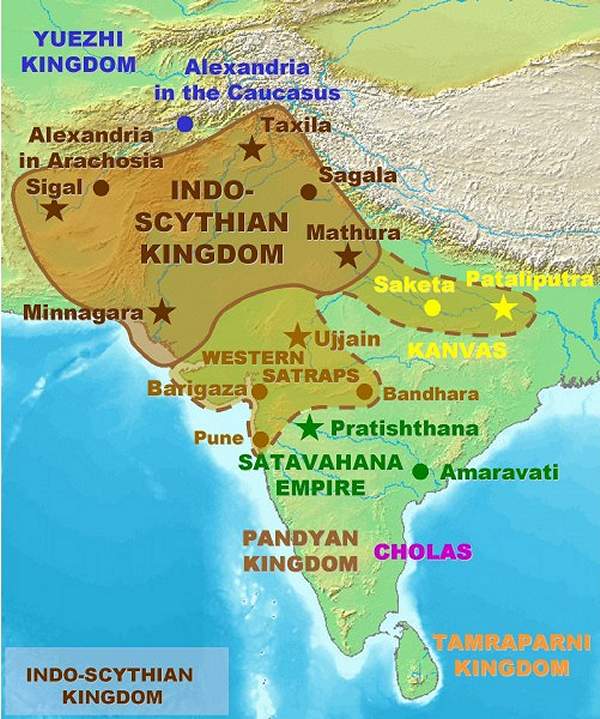 map of indo-scythian kingdoms