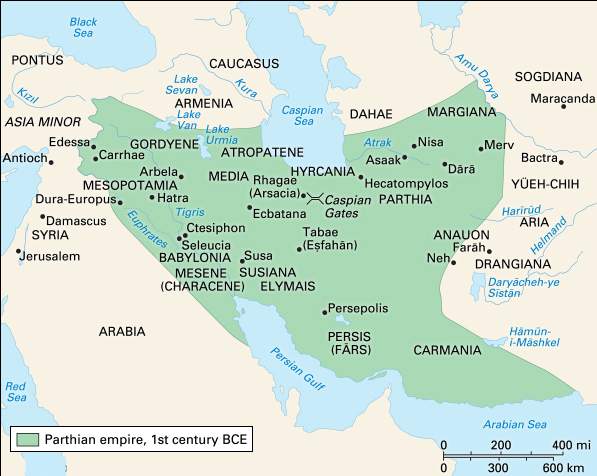 map of parthian empire