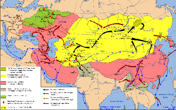 map of mongol conquests