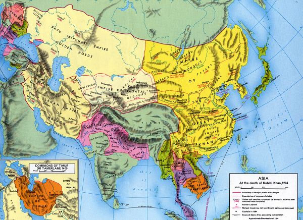 map of mongol empire